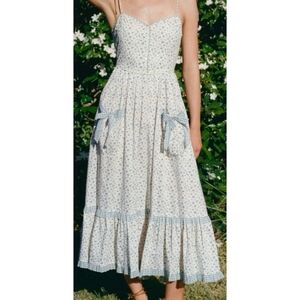 Christy Dawn The Lia Dress in Bleu Tulips XS